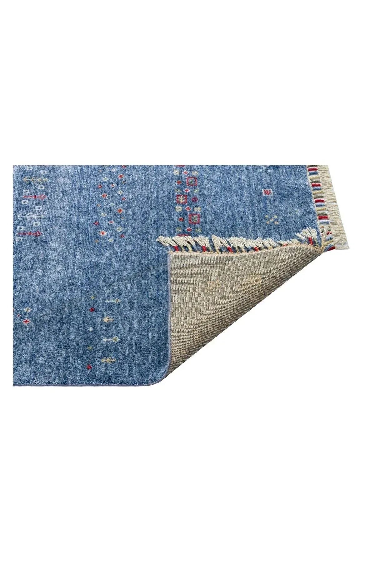 Zara Zr 06 Blue Otantik Desenli El Emeği Ile Özel Tezgahlarda Üretilen Modern Uşak Halısı - HALI VAGONU