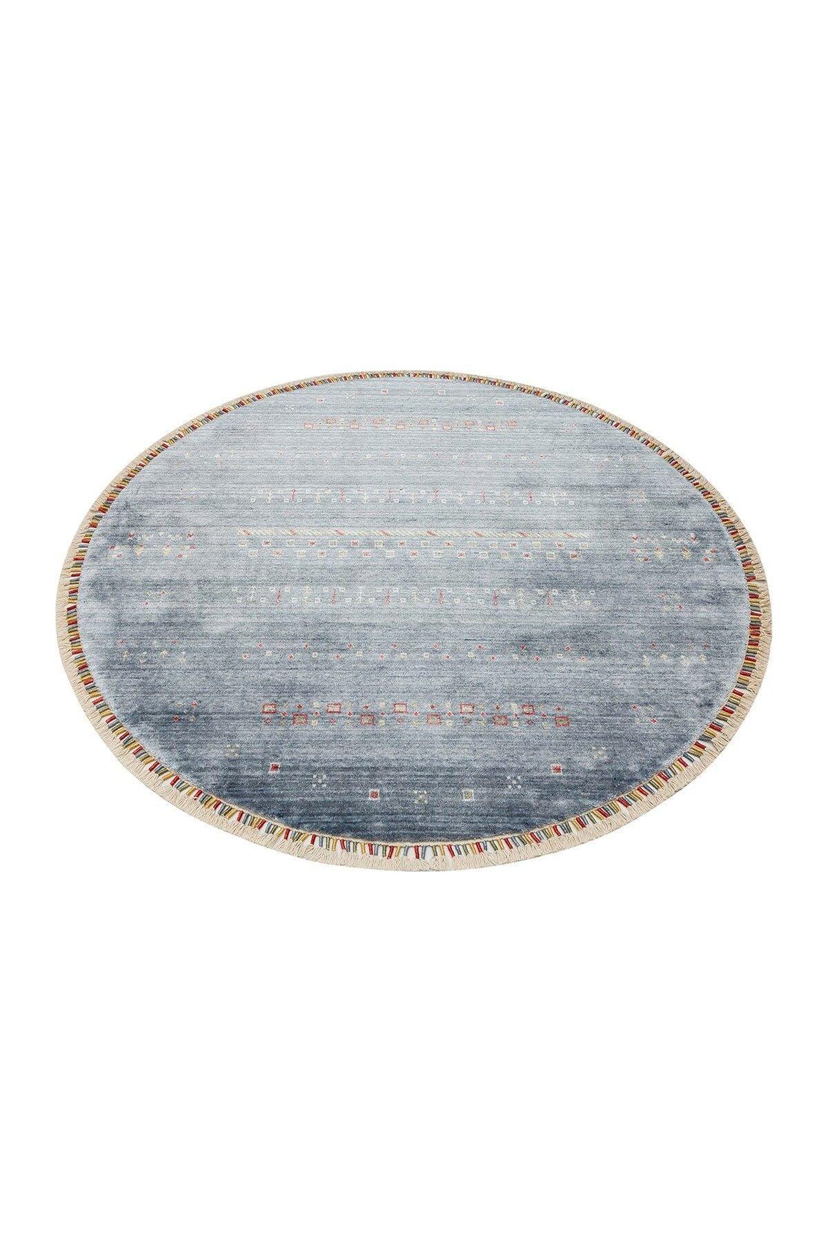 ZARA ZR 06 BLUE Q Otantik Desenli El Emeği ile Özel Tezgahlarda Üretilen Modern Uşak Halısı - HALI VAGONU