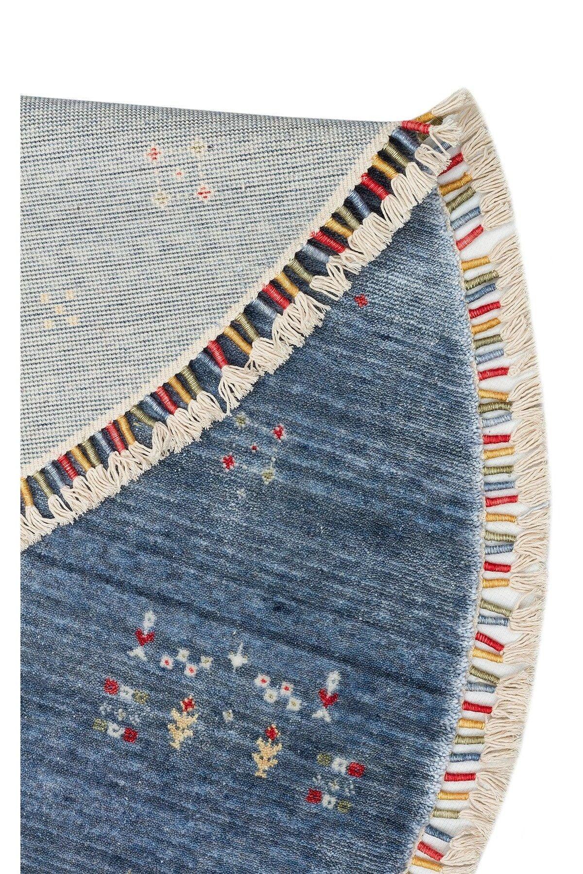 ZARA ZR 06 BLUE Q Otantik Desenli El Emeği ile Özel Tezgahlarda Üretilen Modern Uşak Halısı - HALI VAGONU