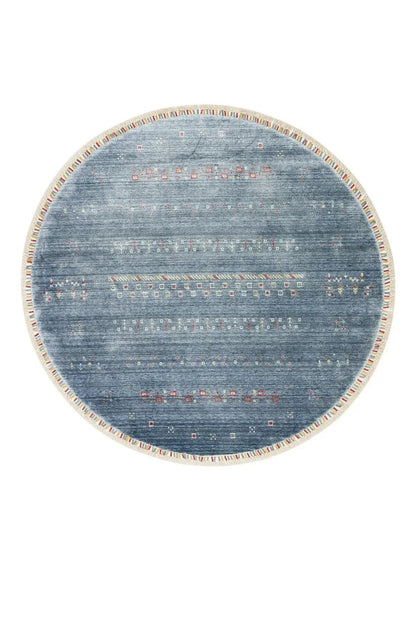 ZARA ZR 06 BLUE Q Otantik Desenli El Emeği ile Özel Tezgahlarda Üretilen Modern Uşak Halısı - HALI VAGONU