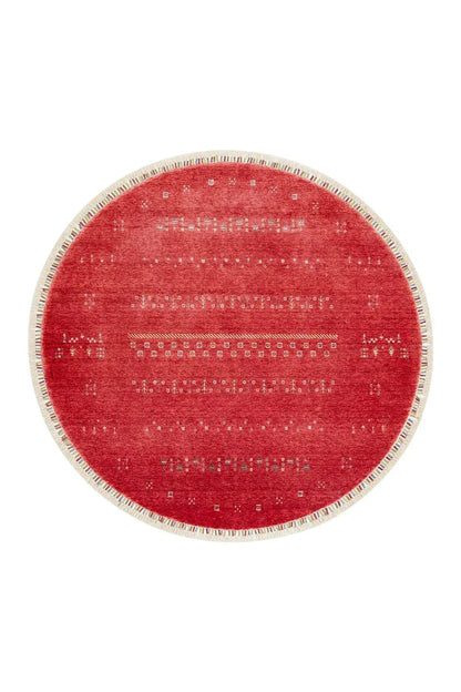 ZARA ZR 06 RED Q Otantik Desenli El Emeği ile Özel Tezgahlarda Üretilen Modern Uşak Halısı - HALI VAGONU