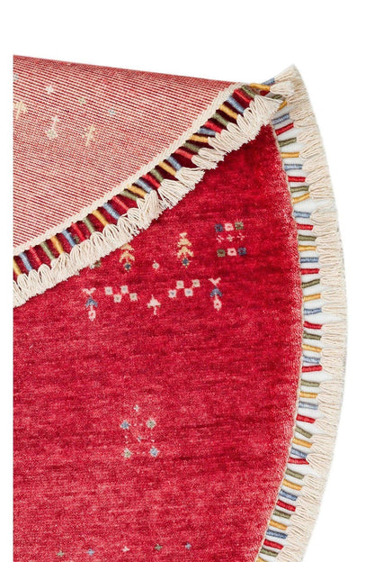 ZARA ZR 06 RED Q Otantik Desenli El Emeği ile Özel Tezgahlarda Üretilen Modern Uşak Halısı - HALI VAGONU
