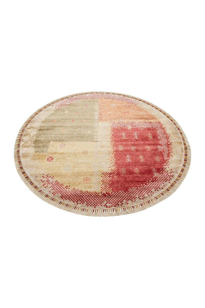 ZARA ZR 07 BEIGE AUTUMN Q Otantik Desenli El Emeği ile Özel Tezgahlarda Üretilen Modern Uşak Halısı - HALI VAGONU