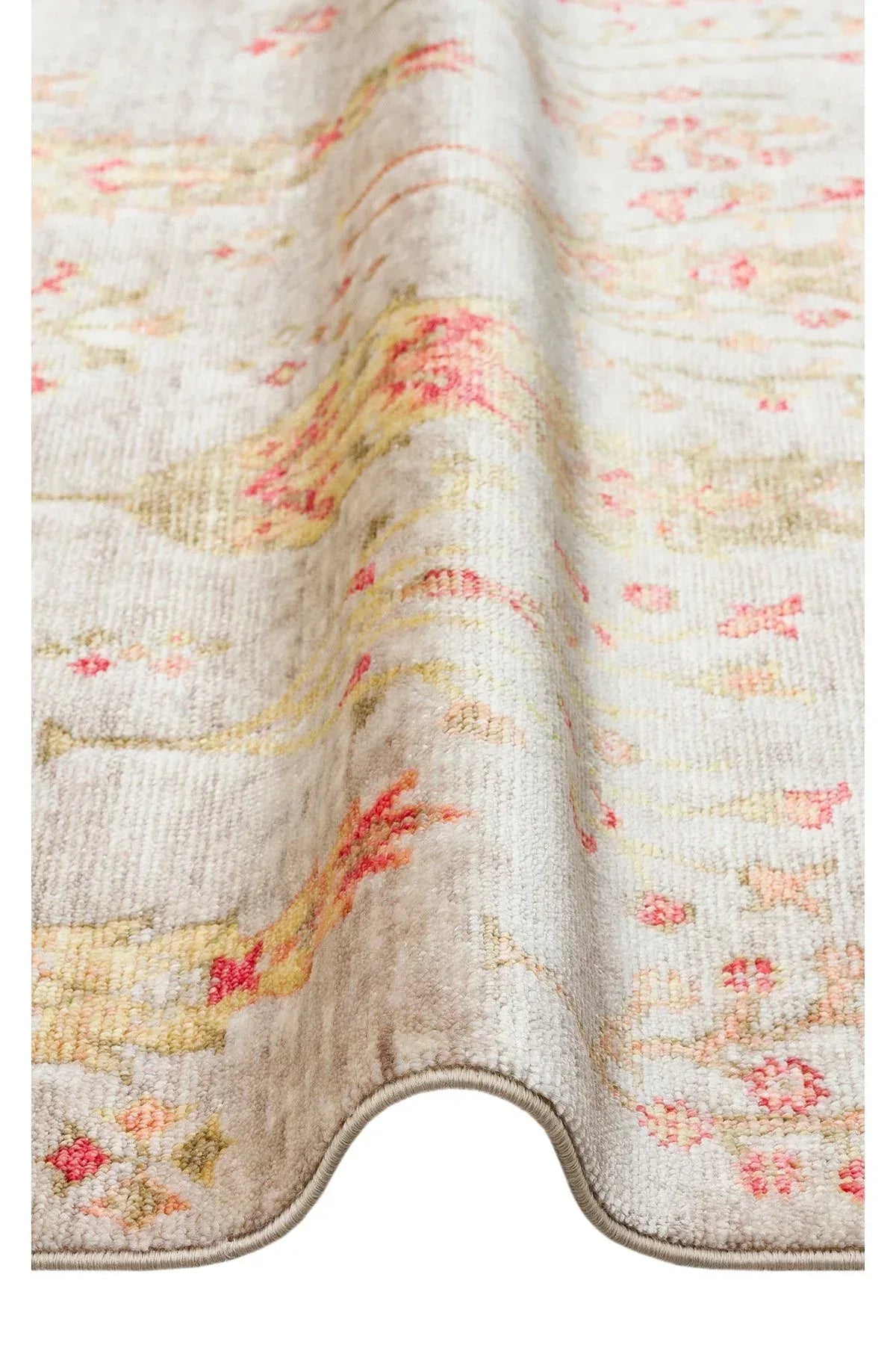 ZARA ZR 08 BEIGE AUTUMN Otantik Desenli Özel Hav Vermeyen ve Kolay Temizlenebilir Tensel Kullanılarak El Emeği ile Özel Tezgahlarda Üretilen Modern Uşak Halısı - HALI VAGONU