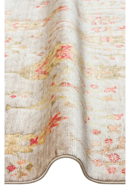 ZARA ZR 08 BEIGE AUTUMN Otantik Desenli Özel Hav Vermeyen ve Kolay Temizlenebilir Tensel Kullanılarak El Emeği ile Özel Tezgahlarda Üretilen Modern Uşak Halısı - HALI VAGONU