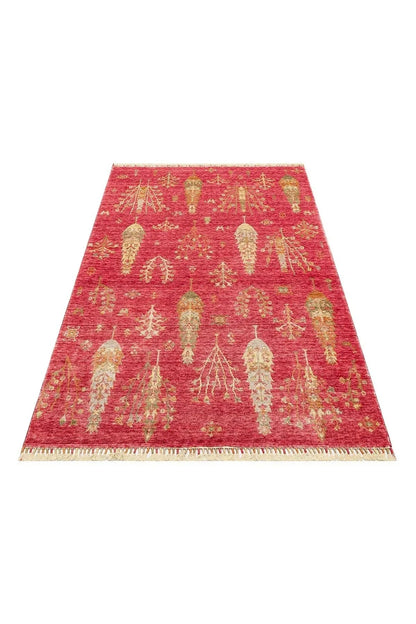 Zara Zr 08 Red Autumn Otantik Desenli El Emeği Ile Özel Tezgahlarda Üretilen Modern Uşak Halısı - HALI VAGONU
