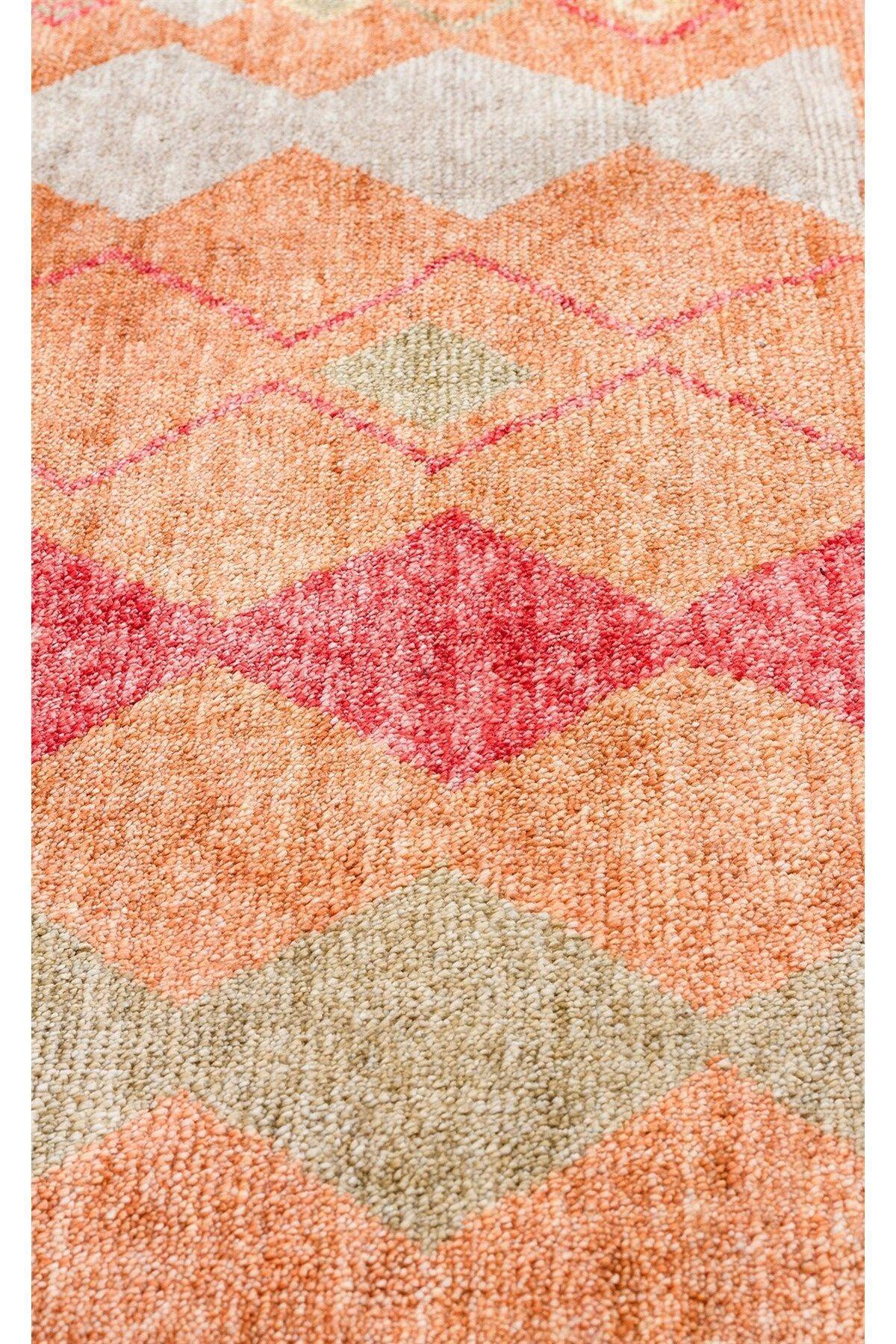Zara Zr 10 Red Autumn Otantik Desenli El Emeği Ile Özel Tezgahlarda Üretilen Modern Uşak Halısı - HALI VAGONU