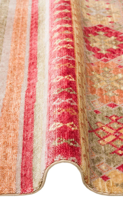 ZARA ZR 12 RED AUTUMN Otantik Desenli El Emeği İle Özel Tezgahlarda Üretilen Modern Uşak Halısı - HALI VAGONU