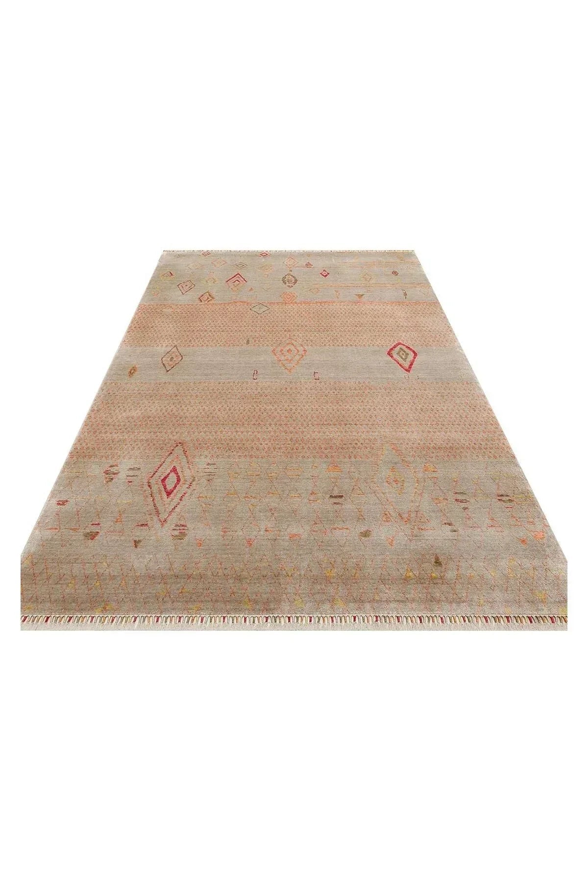 ZARA ZR 15 BEIGE AUTUMN Otantik Desenli El Emeği İle Özel Tezgahlarda Üretilen Modern Uşak Halısı - HALI VAGONU