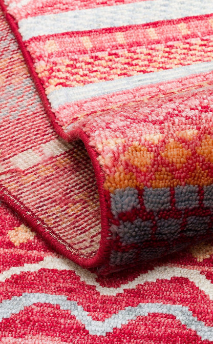 ZARA ZR 18 RED MULTY Otantik Desenli El Emeği İle Özel Tezgahlarda Üretilen Modern Uşak Halısı - HALI VAGONU