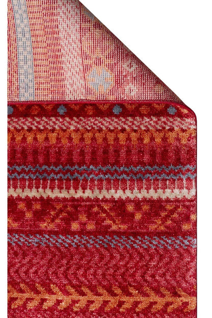 Zara Zr 19 Red Multy Otantik Desenli El Emeği Ile Özel Tezgahlarda Üretilen Modern Uşak Halısı - HALI VAGONU