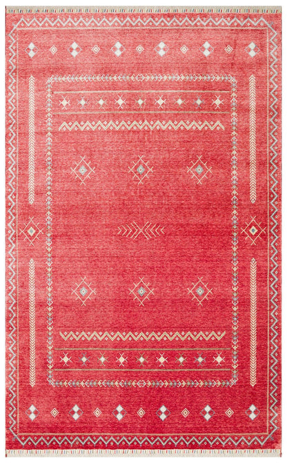 ZARA ZR 20 RED MULTY Otantik Desenli El Emeği İle Özel Tezgahlarda Üretilen Modern Uşak Halısı - HALI VAGONU